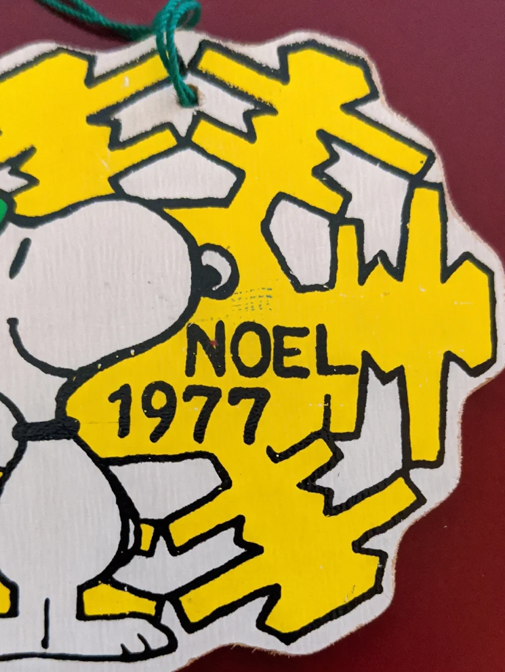 Vtg Peanuts Gang Christmas Ornament Snoopy Noel 1977 Snowflake Dupont